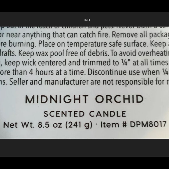 MIDNIGHT ORCHID AROMATIC DW HOME CANDLE SCENTED NEW - Picture 3 of 3
